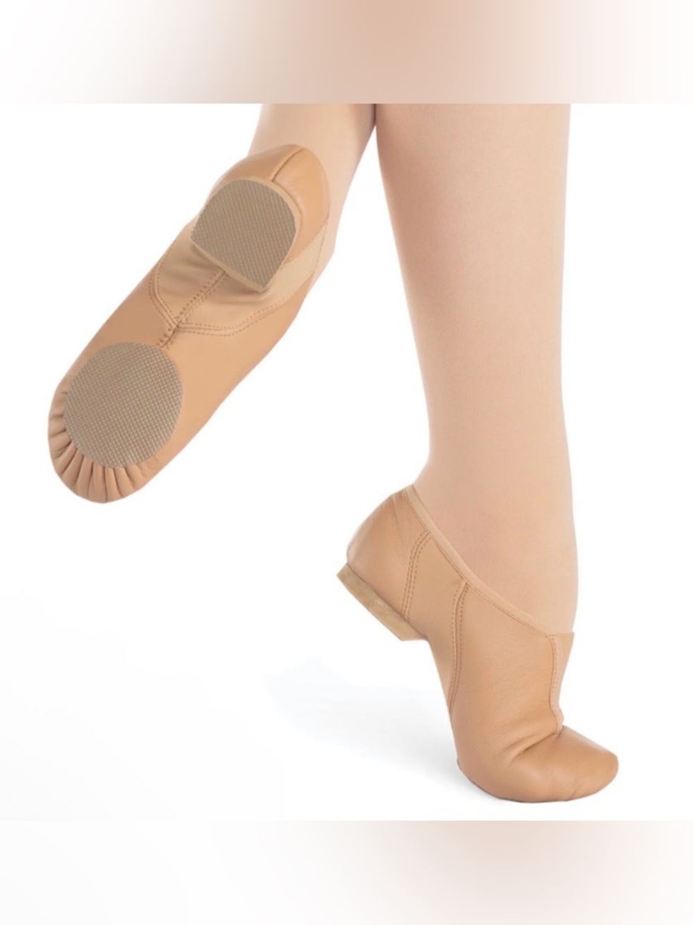 Split-Sole Jazz Shoes in Nude